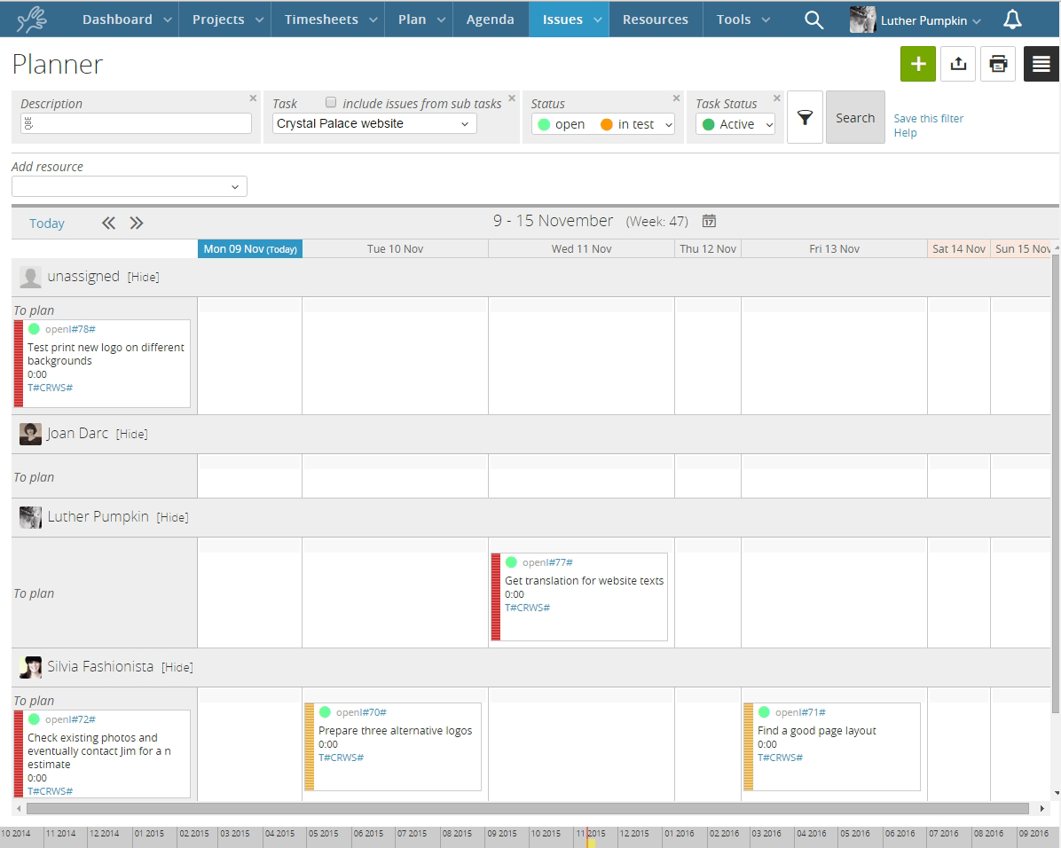 the project management tool