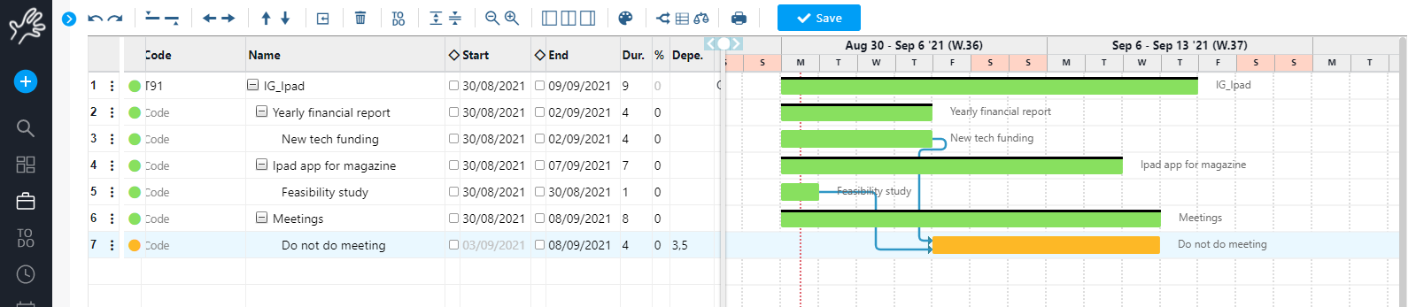 ganttproject import ms project